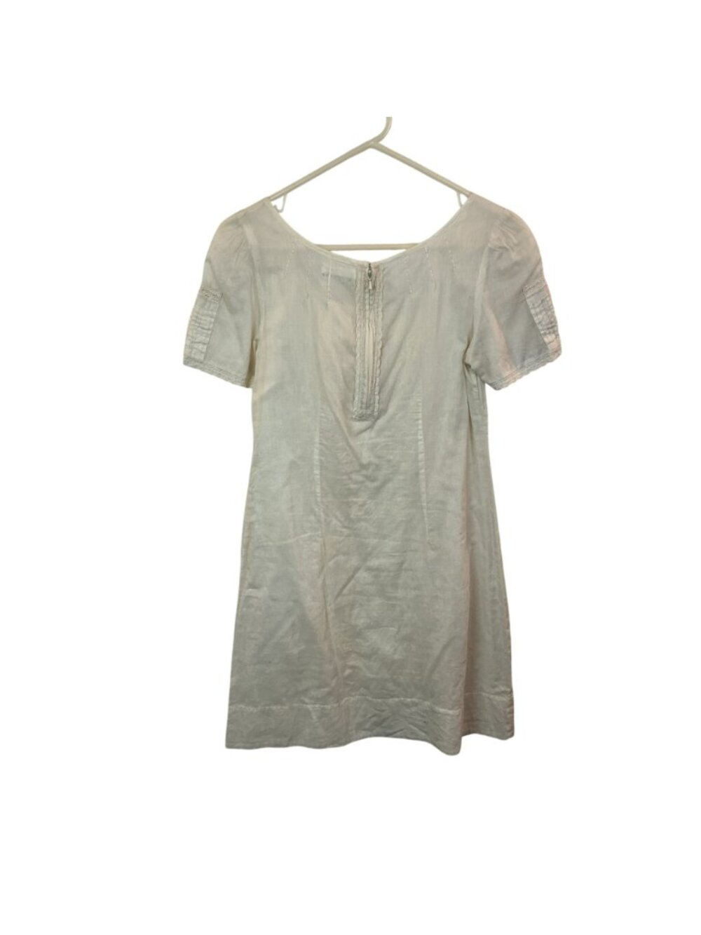 Kimchi & Blue Ivory Embroidered Short-Sleeve Mini Dress  Delicate XXS - Picture 4 of 7